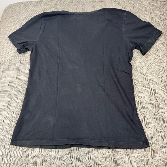 Cotton Citizen Vintage Black Standaed V Neck Tee Medium USA Made - Picture 15 of 15